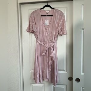 Lauren Conrad Pink Wrap Dress